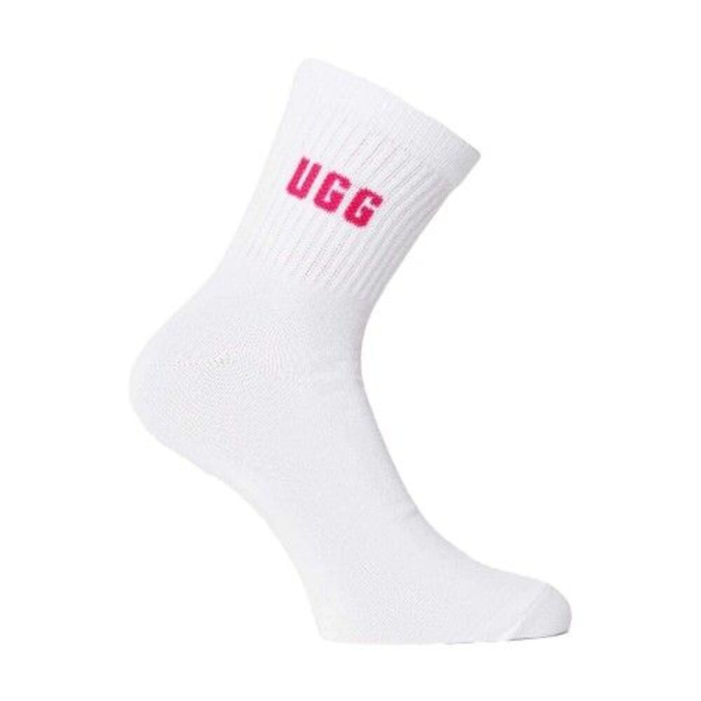 UGG Unisex Adult Quinlin Logo Socks (Pack of 2) / White/Gray - Picture 3 of 3